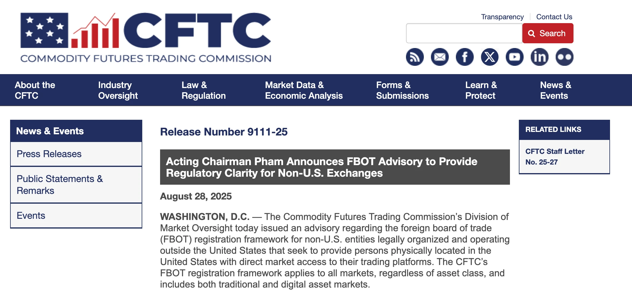 CFTC开放境外加密交易所交易，美国加密冲刺计划启动