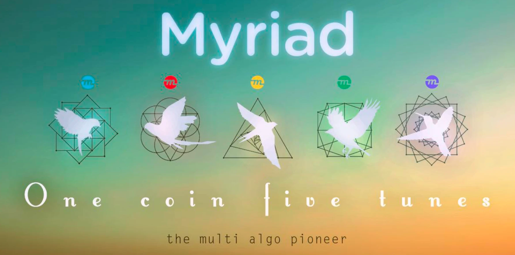 多彩币Myriad(XMY)：首创五种算法复合的加密货币
